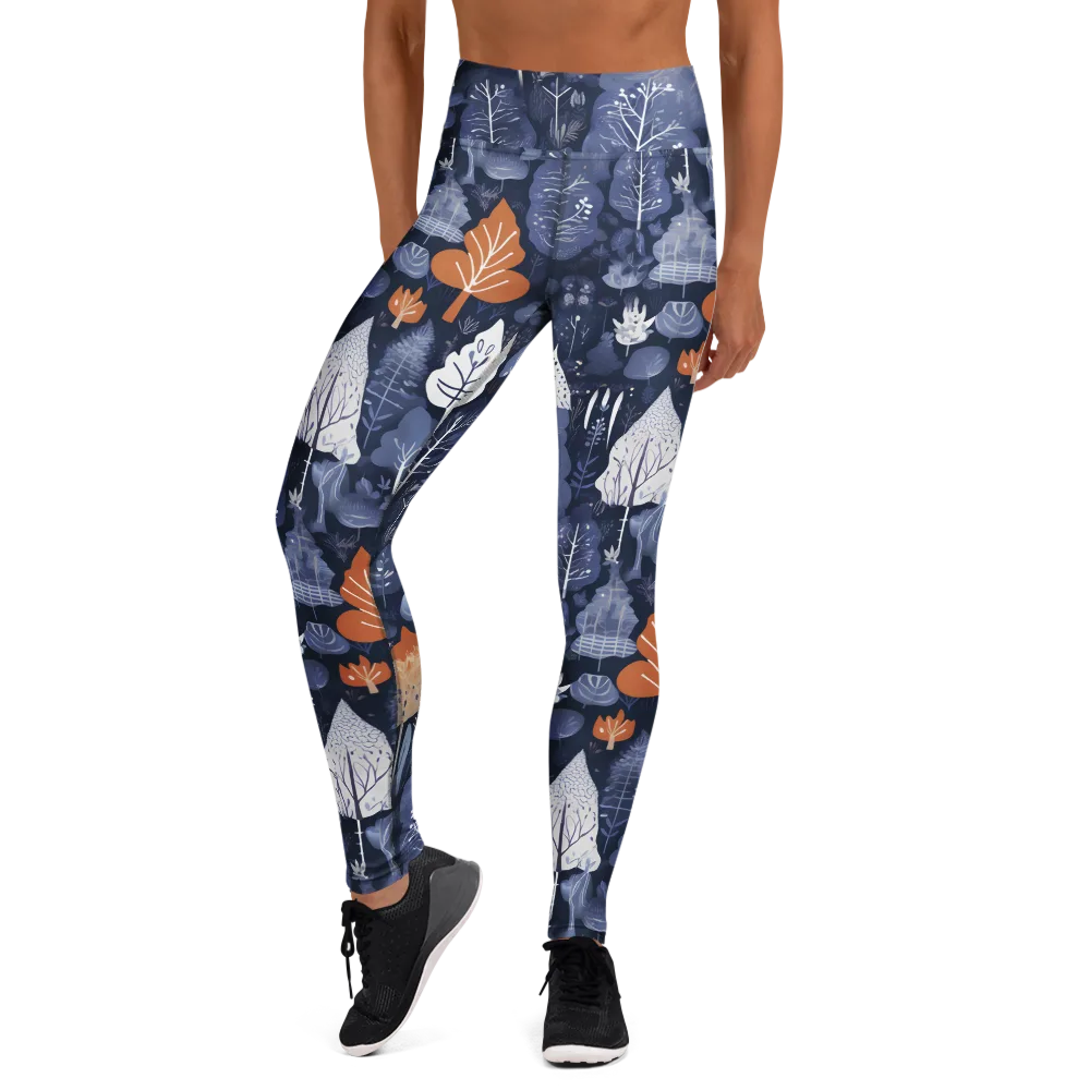 Midnight Canopy on Yoga Leggings — Front