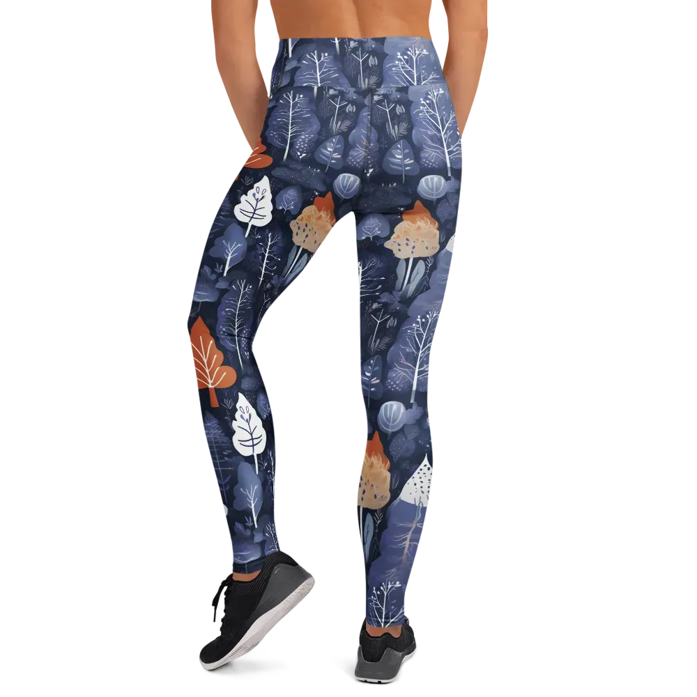 Midnight Canopy on Yoga Leggings — Back
