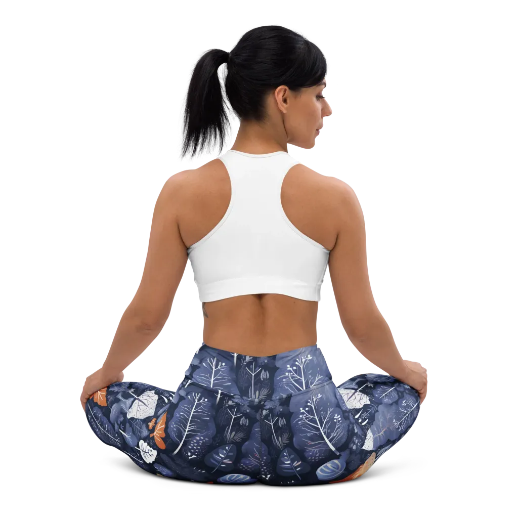 Midnight Canopy on Yoga Leggings — Back waist
