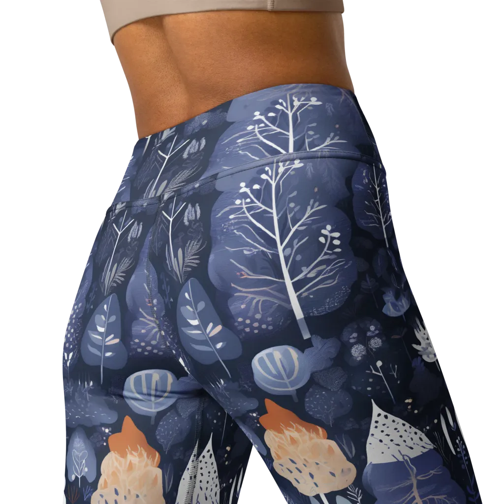 Midnight Canopy on Yoga Leggings — Back 2