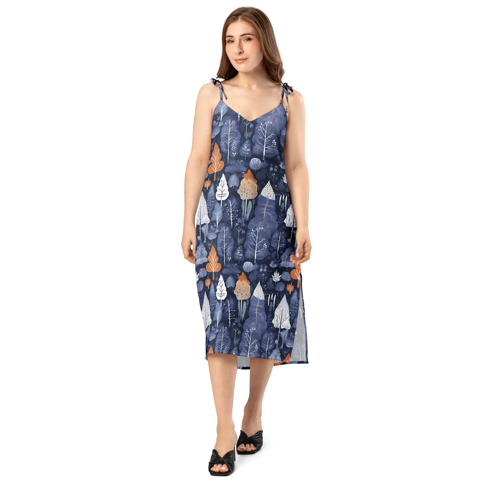 Midnight Canopy on Slip Dress — Front