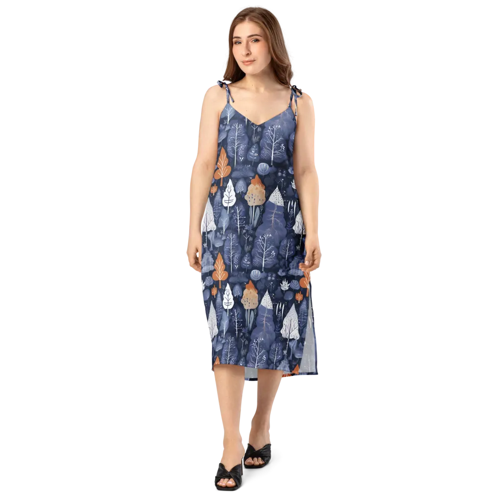 Midnight Canopy on Slip Dress — Front