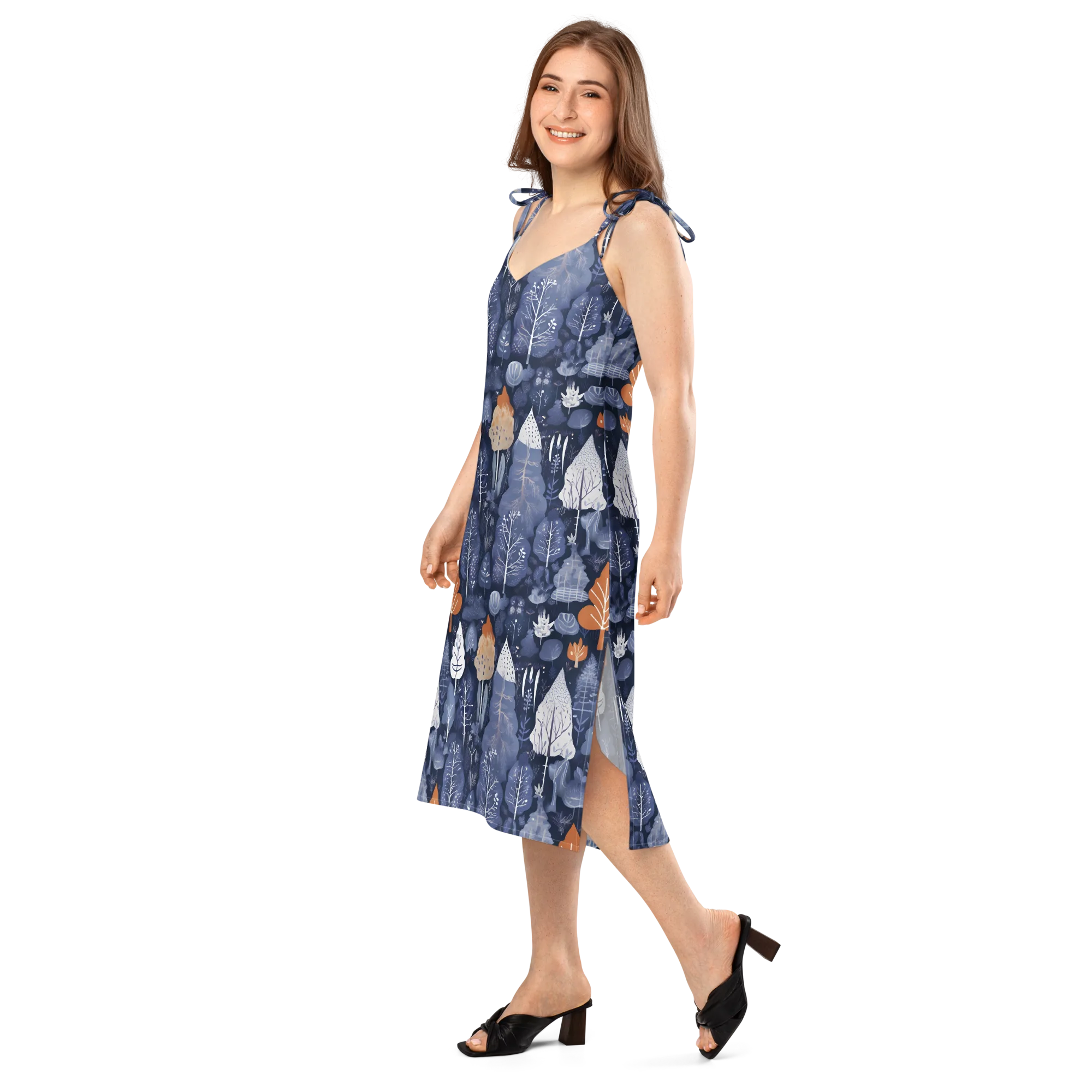 Midnight Canopy on Slip Dress — Left Front