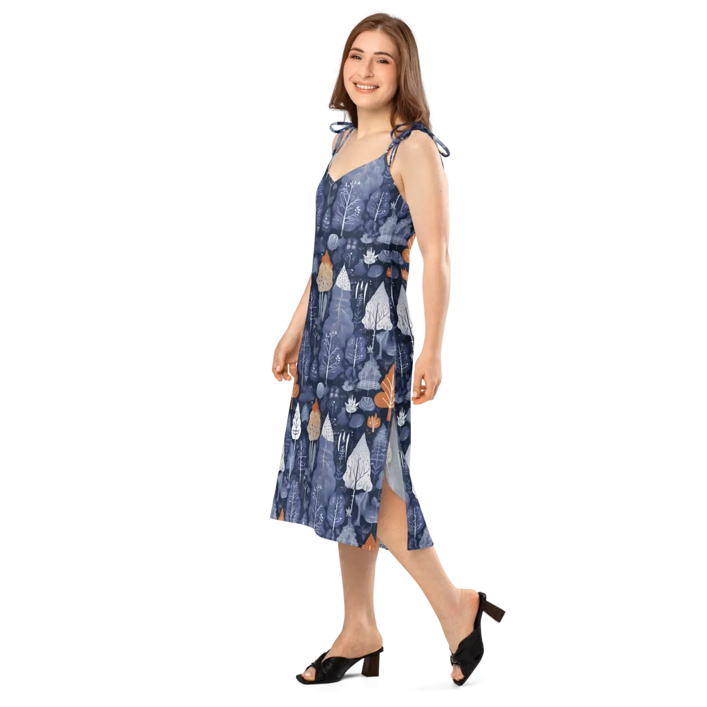 Midnight Canopy on Slip Dress — Left Front