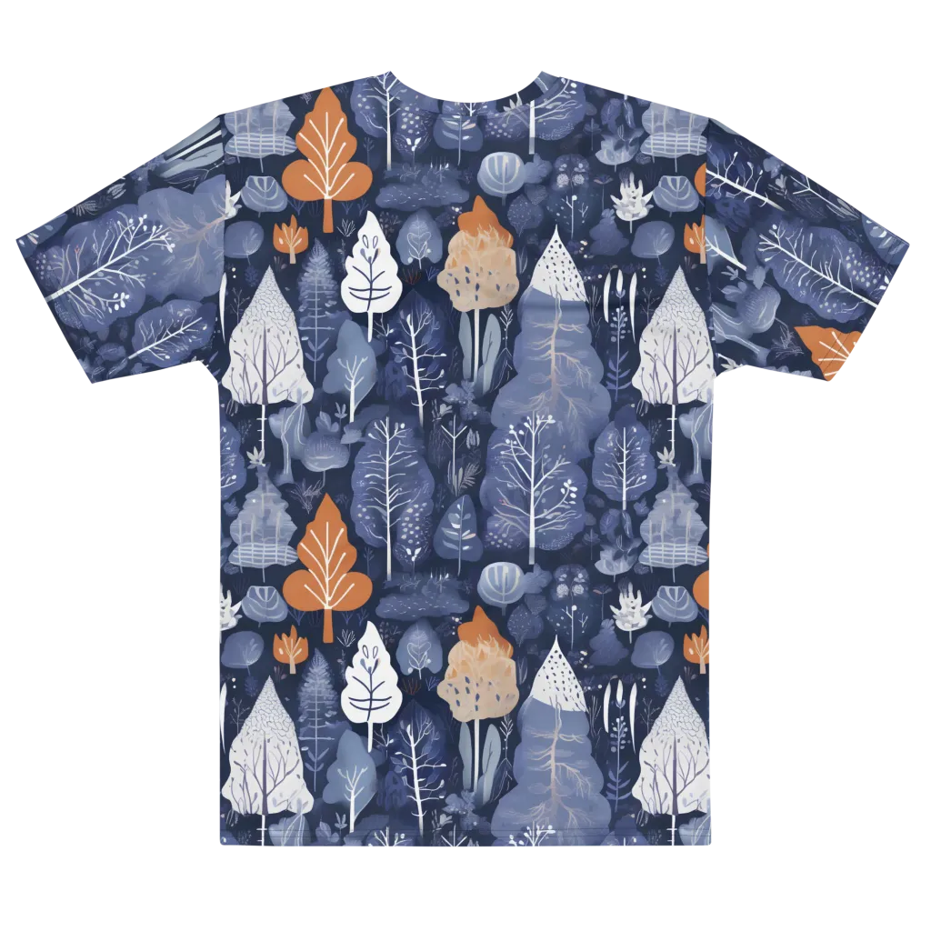 Midnight Canopy on Men's Cotton Crew Neck T-Shirt — Front print