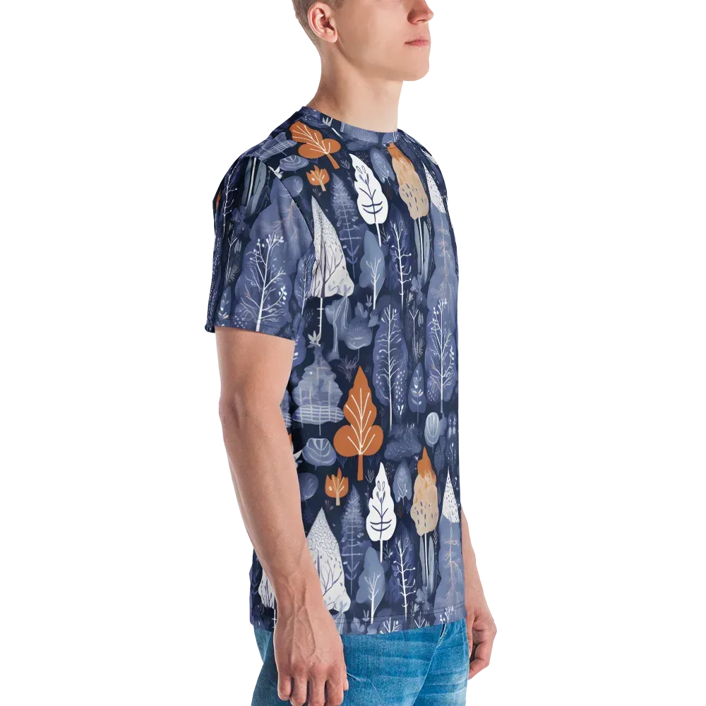 Midnight Canopy on Men's Crew Neck T-Shirt — Right