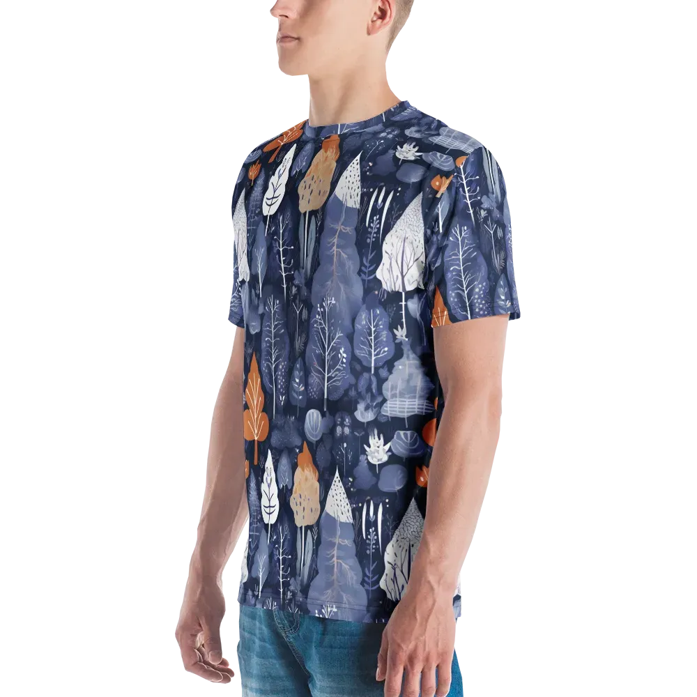 Midnight Canopy on Men's Crew Neck T-Shirt — Left