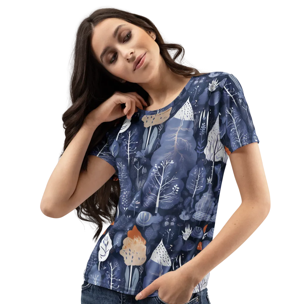 Midnight Canopy on Women's Crew Neck T-Shirt — Print file