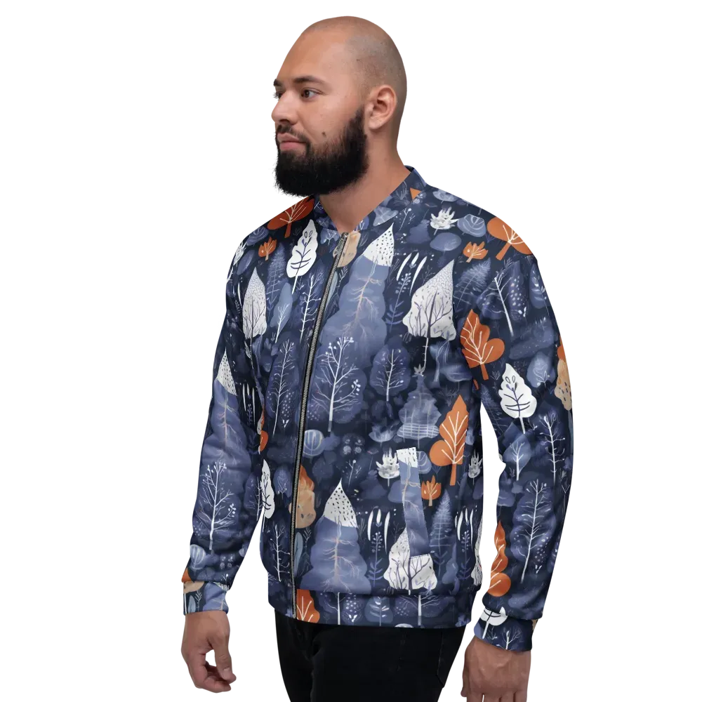 Midnight Canopy on Bomber Jacket — Left