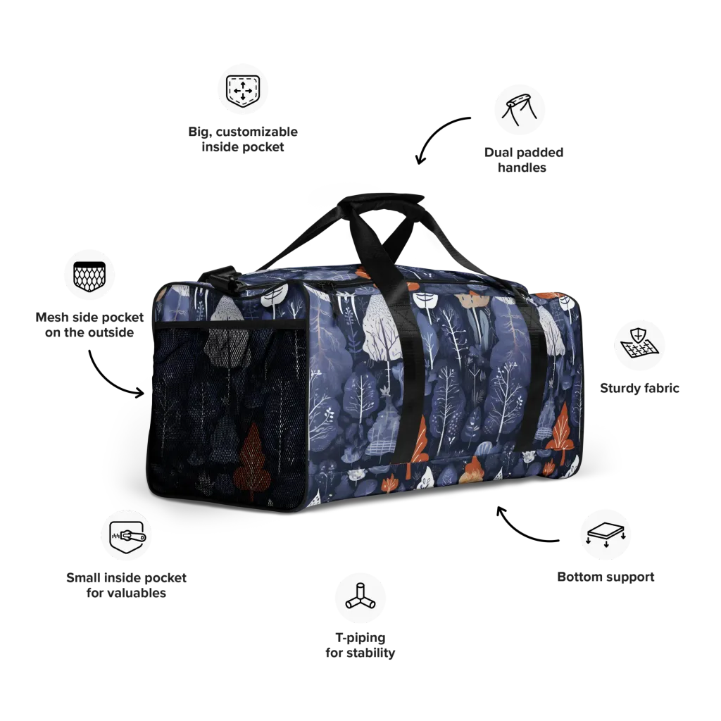 Midnight Canopy on Duffle Bag — Front print