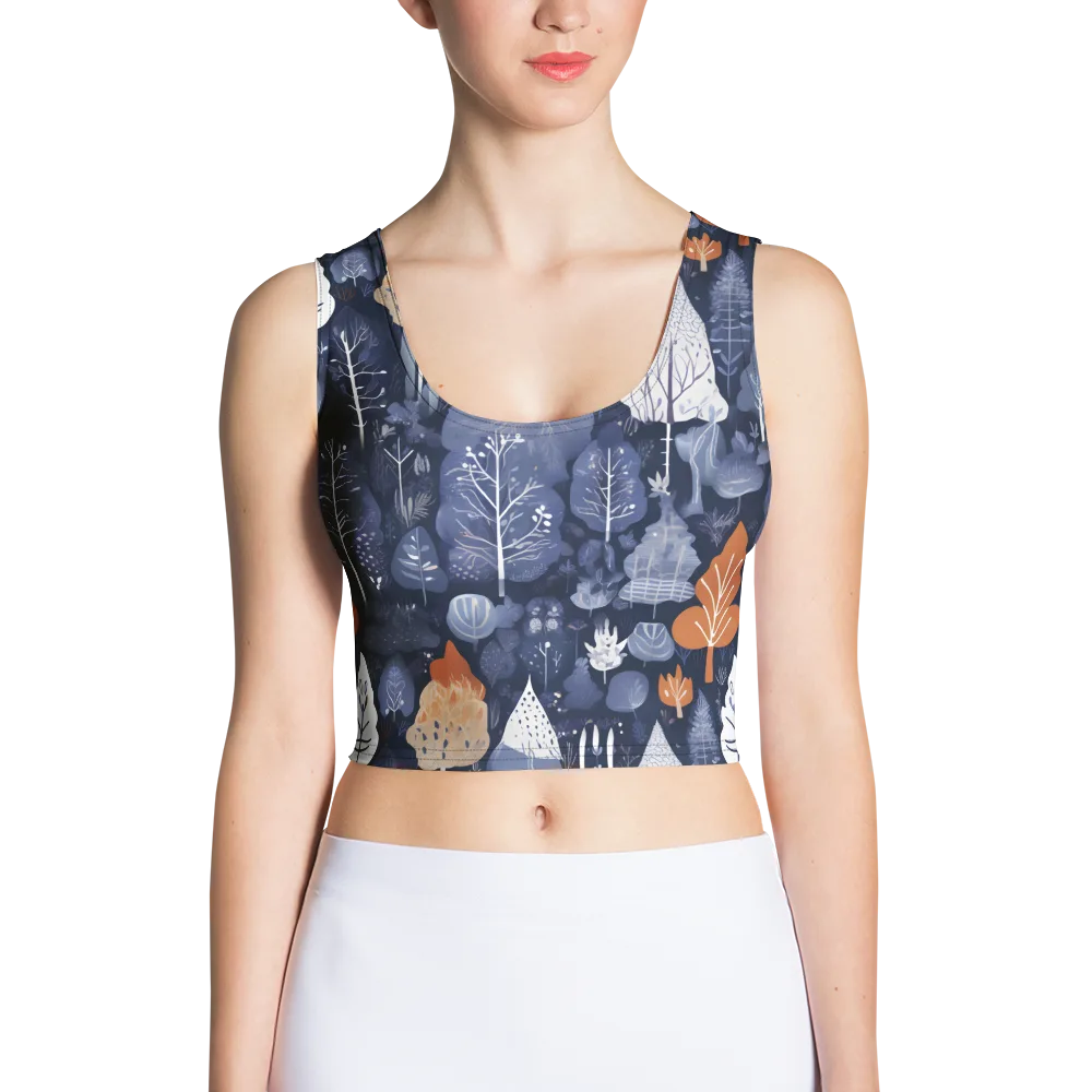 Midnight Canopy on Crop Top — Front