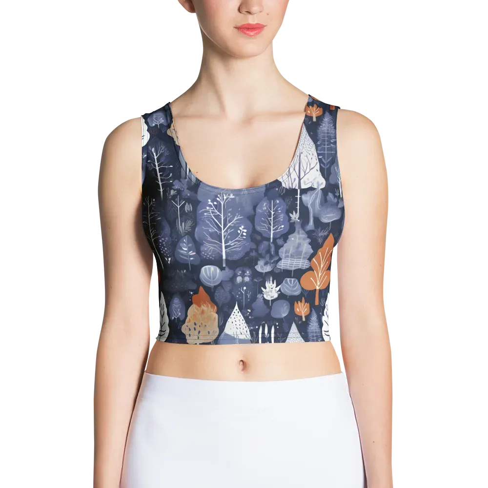 Midnight Canopy on Crop Top — Front
