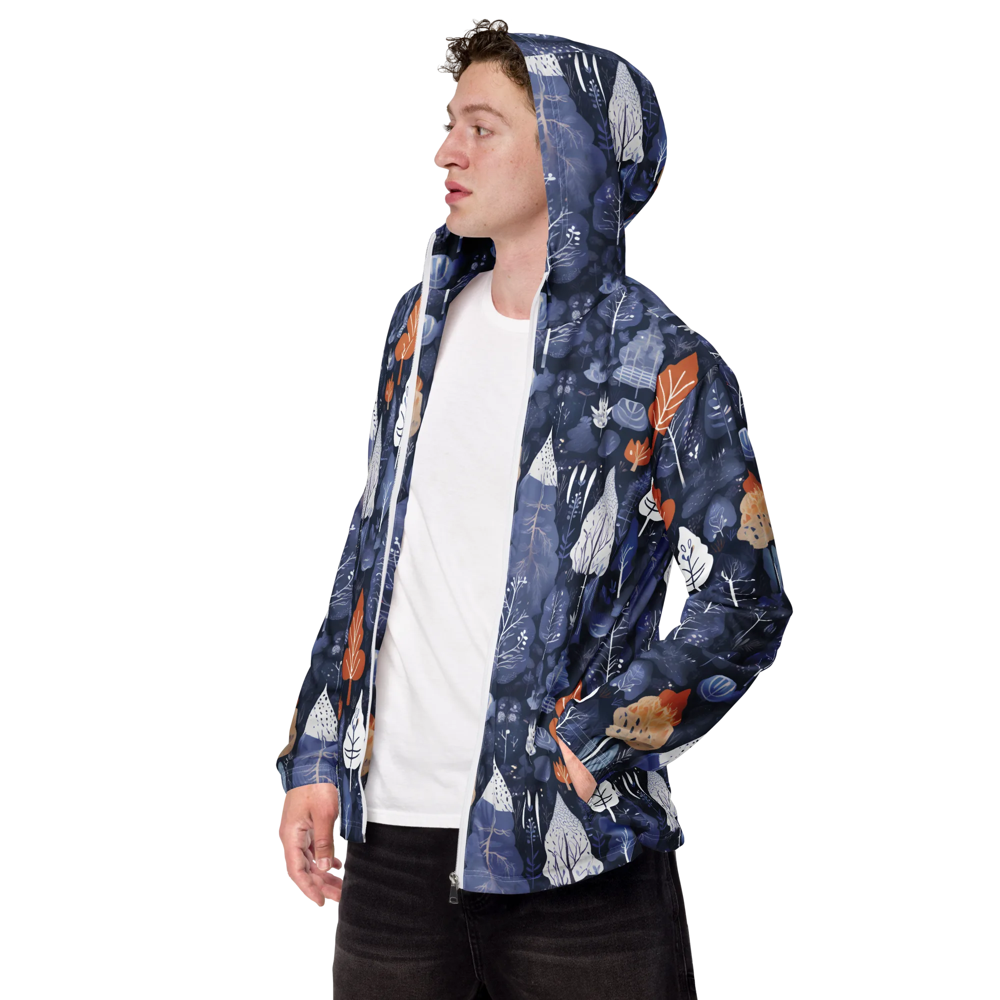 Midnight Canopy on Men's Windbreaker — Left Front