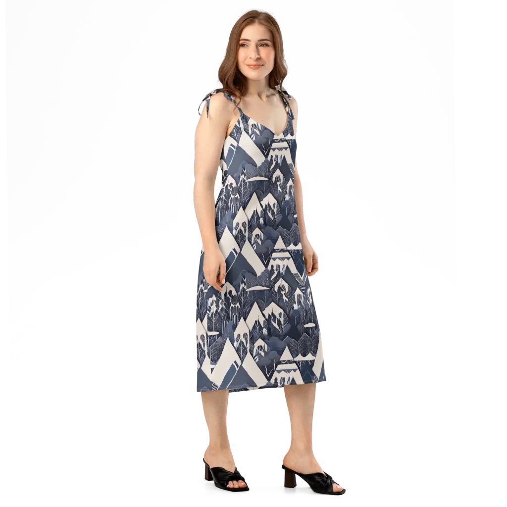 Nocturne Botanica on Slip Dress — Right Front