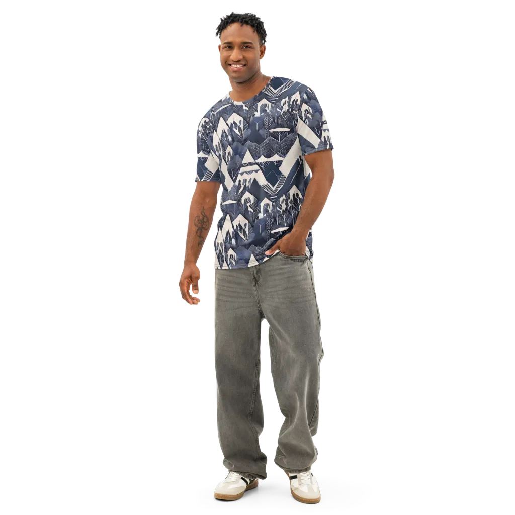 Nocturne Botanica on Men's Cotton Crew Neck T-Shirt — Front