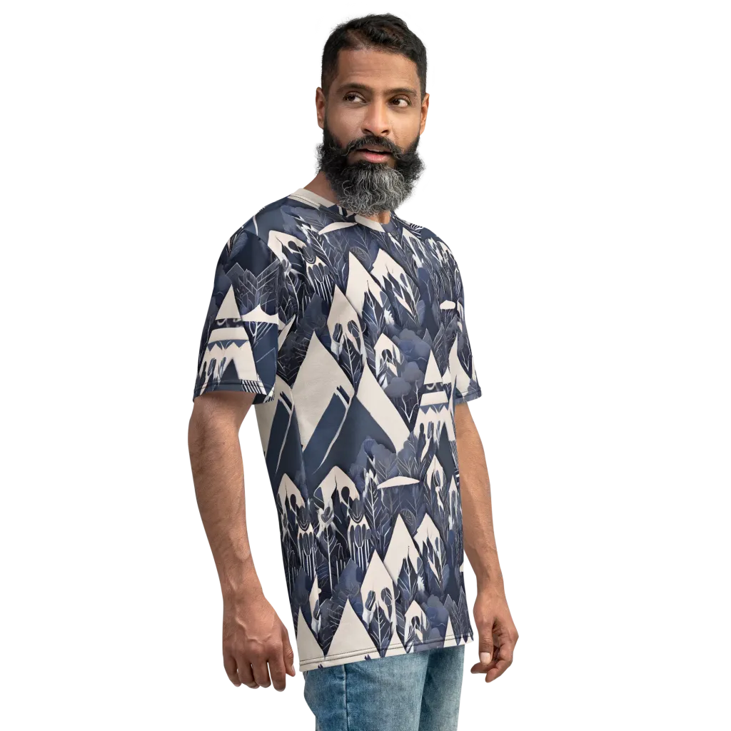 Nocturne Botanica on Men's Crew Neck T-Shirt — Right sleeve