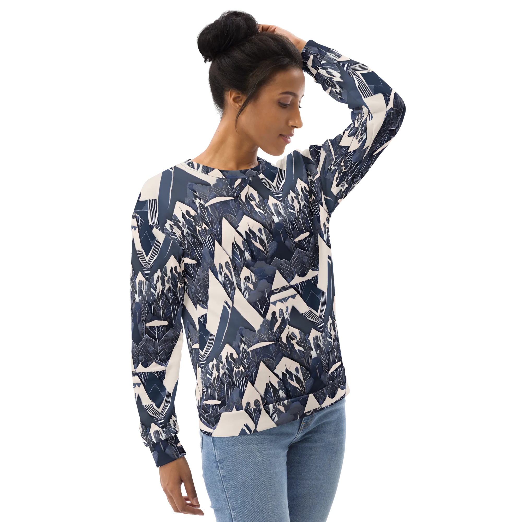 Nocturne Botanica on Sweatshirt — Right sleeve
