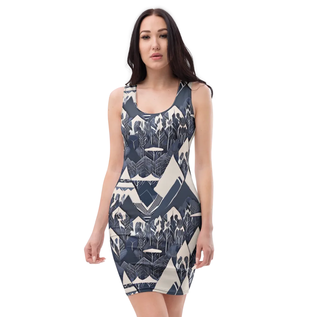 Nocturne Botanica on Bodycon Dress — Front