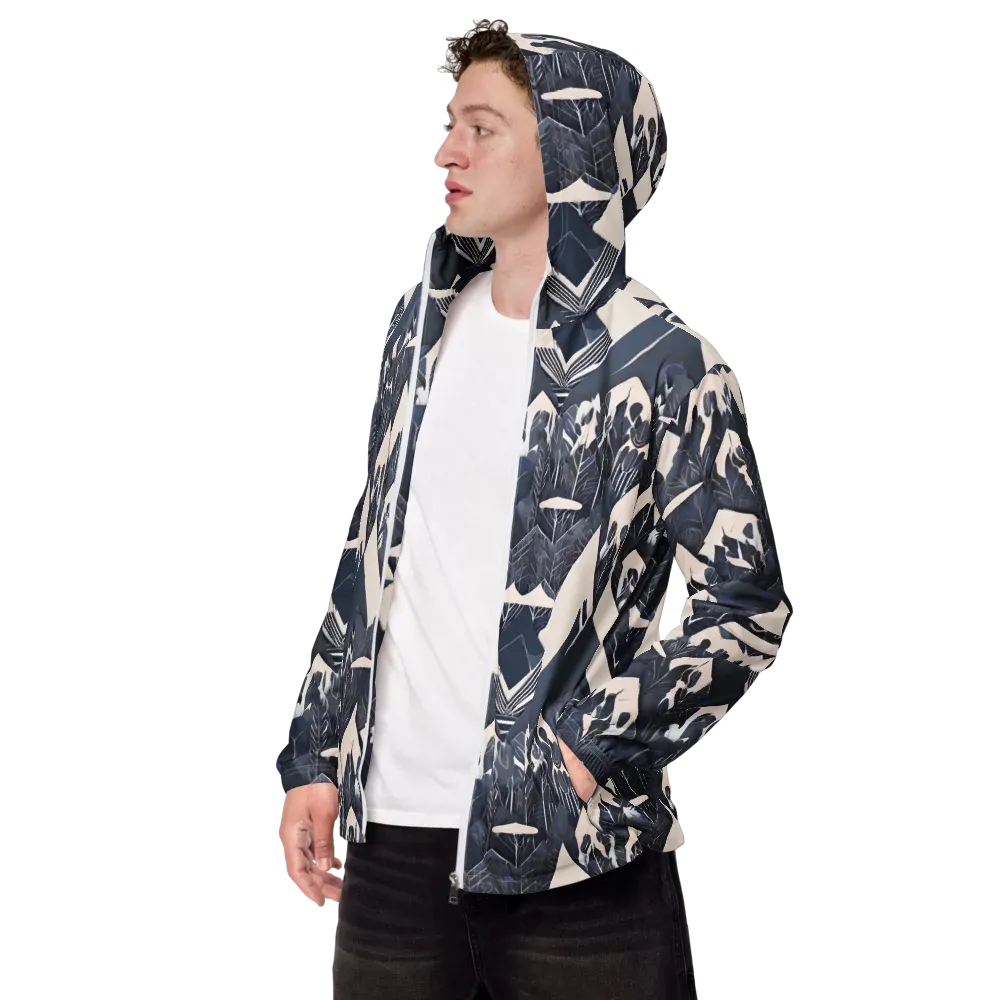 Nocturne Botanica on Men's Windbreaker — Left Front