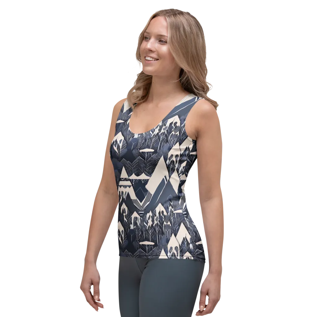 Nocturne Botanica on Women's Tank Top — Left Front