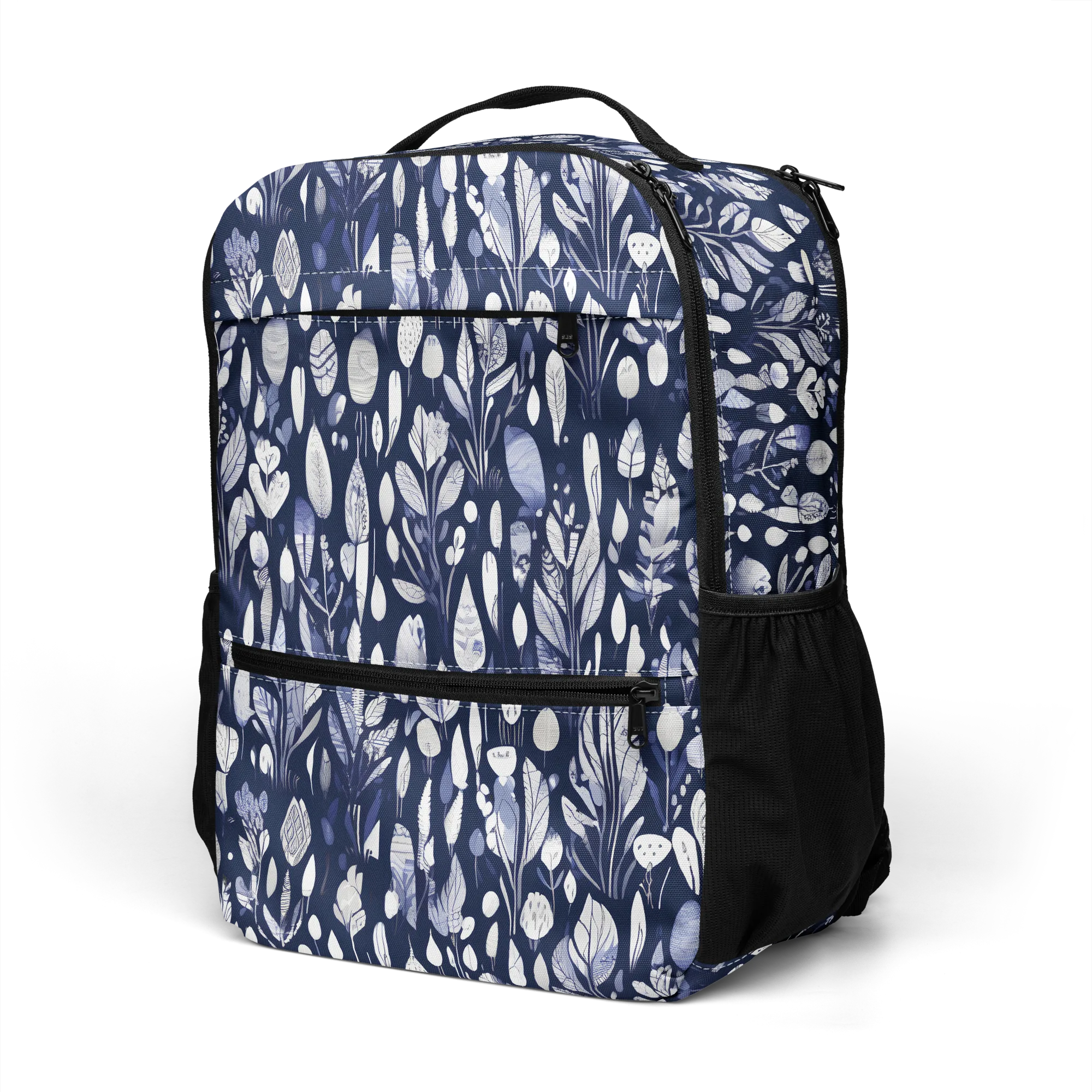 Midnight Herbarium on Utility Backpack — Top print