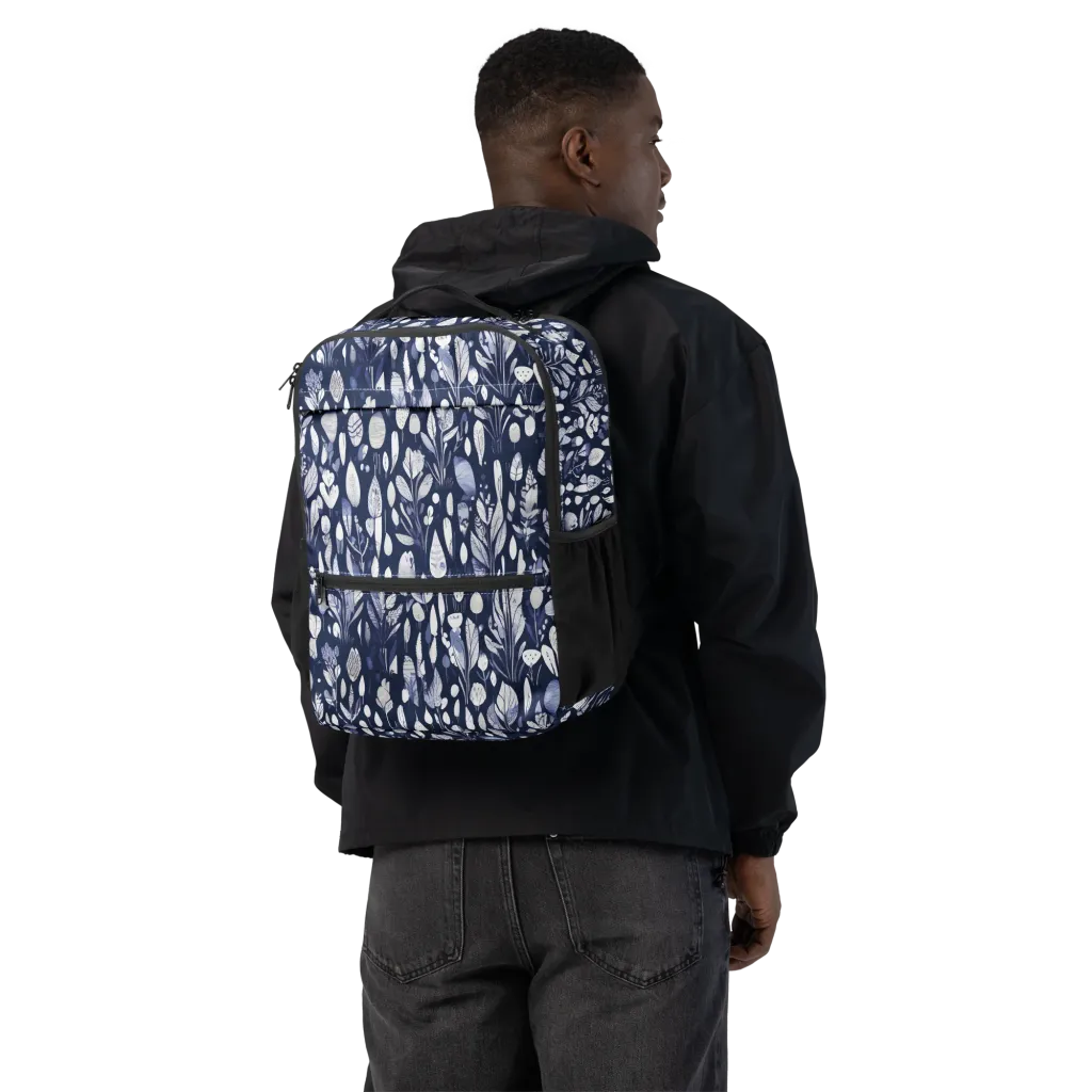Midnight Herbarium on Utility Backpack — Back