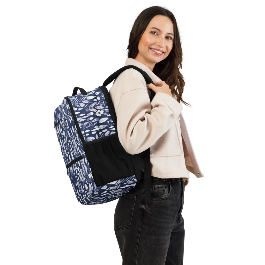 Midnight Herbarium on Utility Backpack — Right