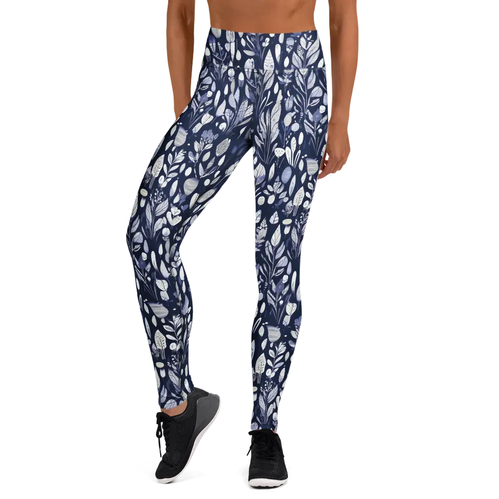 Midnight Herbarium on Yoga Leggings — Front