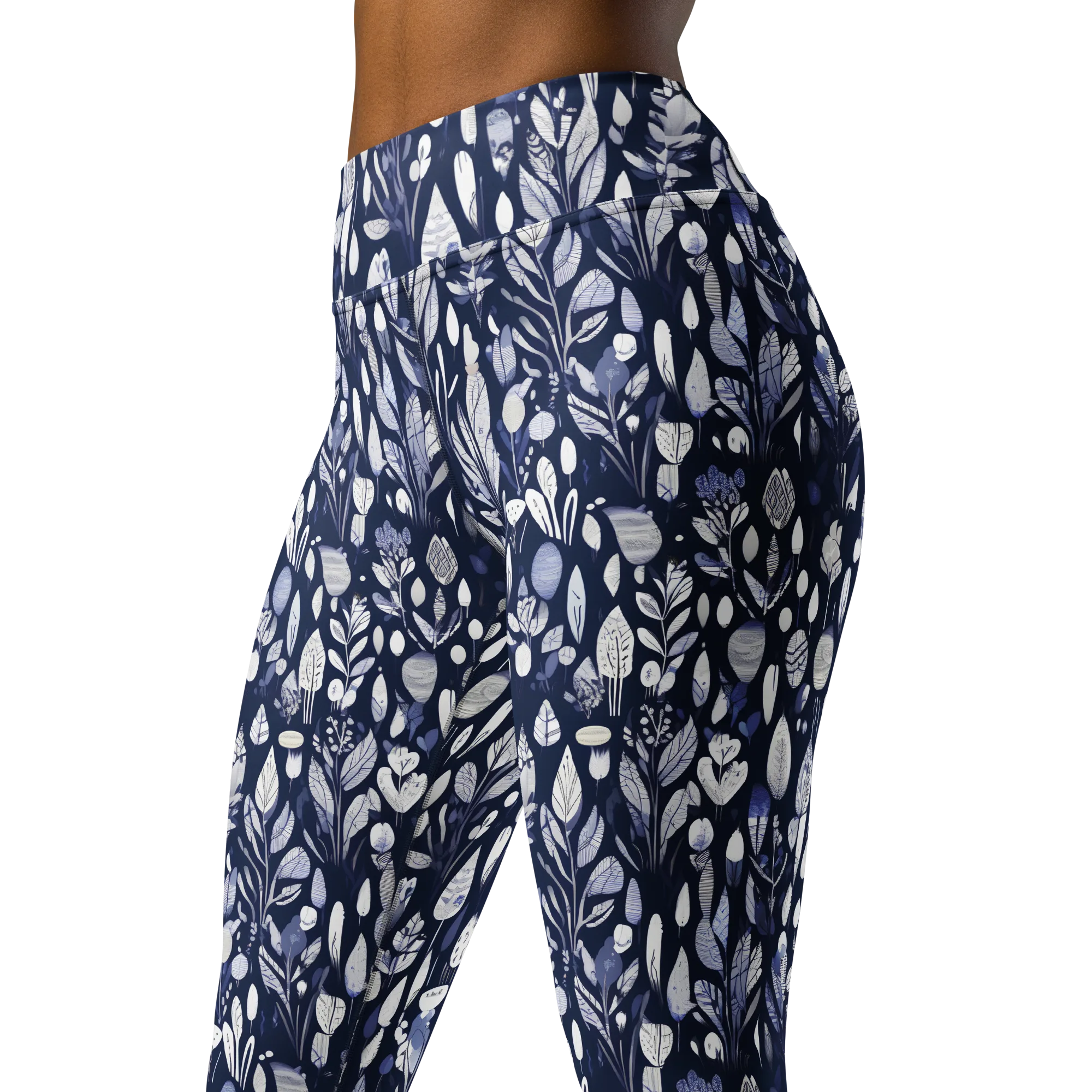 Midnight Herbarium on Yoga Leggings — Print file