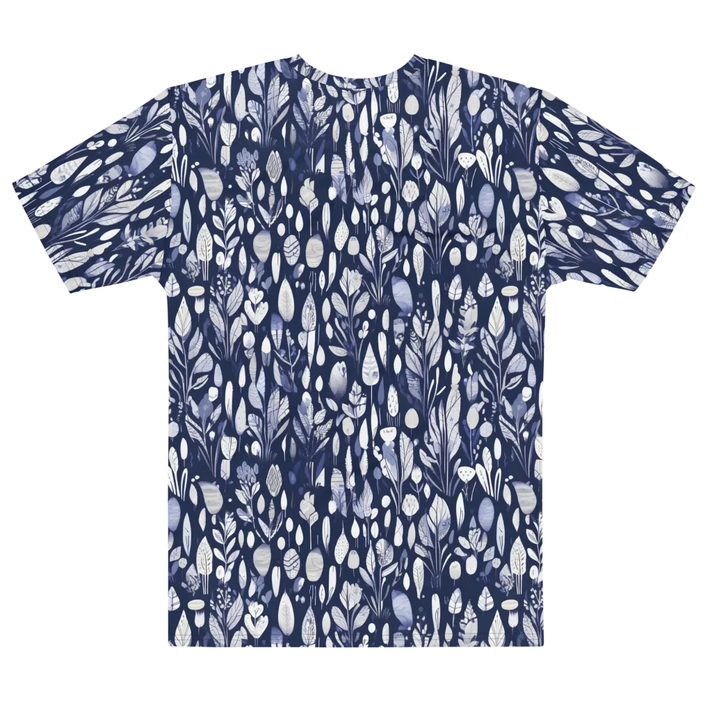 Midnight Herbarium on Men's Cotton Crew Neck T-Shirt — Front print