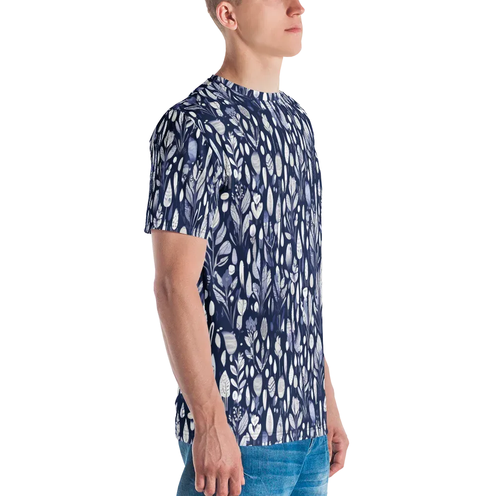 Midnight Herbarium on Men's Crew Neck T-Shirt — Right