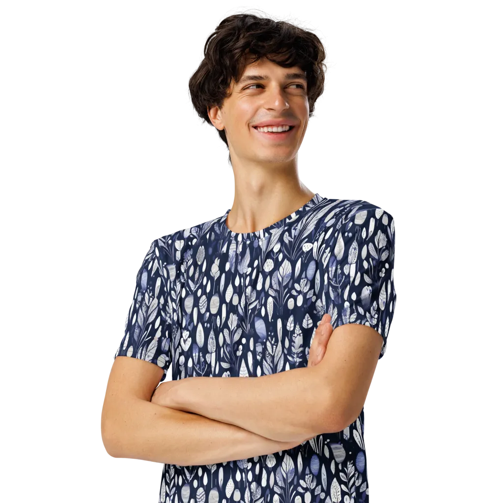 Midnight Herbarium on Men's Crew Neck T-Shirt — Front print