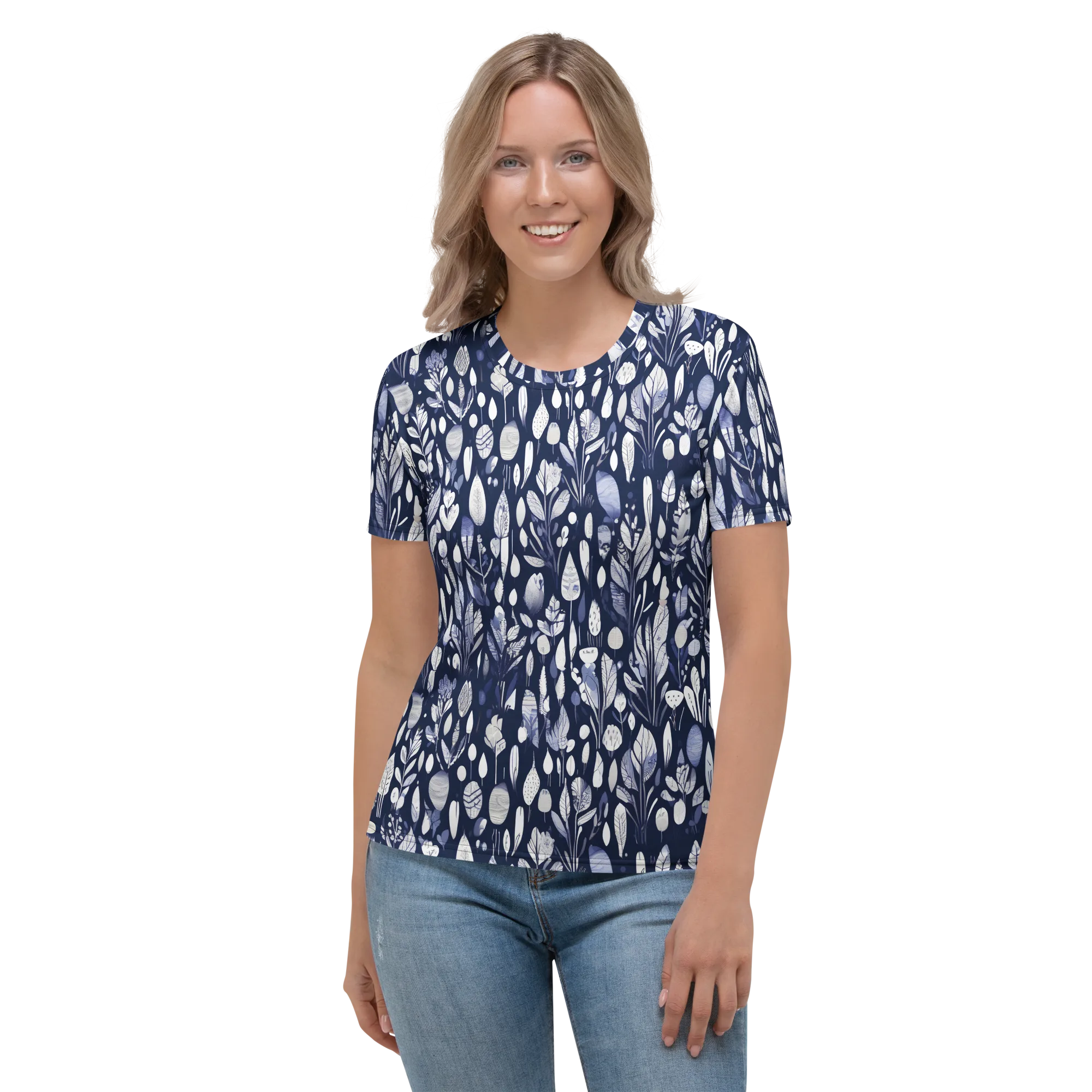 Midnight Herbarium on Women's Crew Neck T-Shirt — Front
