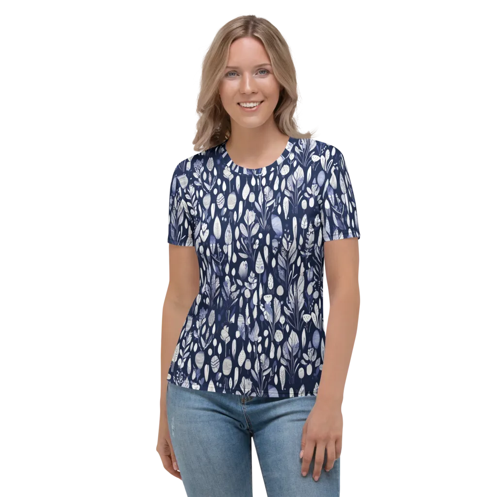 Midnight Herbarium on Women's Crew Neck T-Shirt — Front