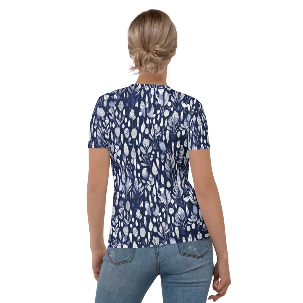 Midnight Herbarium on Women's Crew Neck T-Shirt — Back