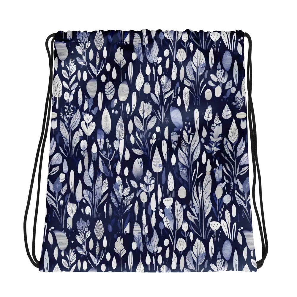 Midnight Herbarium on Drawstring Bag — Mockup