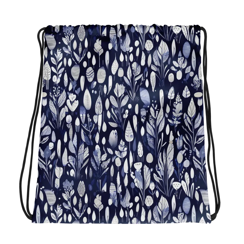 Midnight Herbarium on Drawstring Bag — Mockup