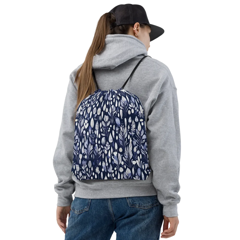 Midnight Herbarium on Drawstring Bag — Front