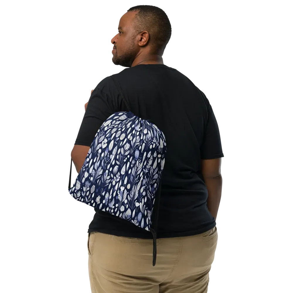 Midnight Herbarium on Drawstring Bag — Print file