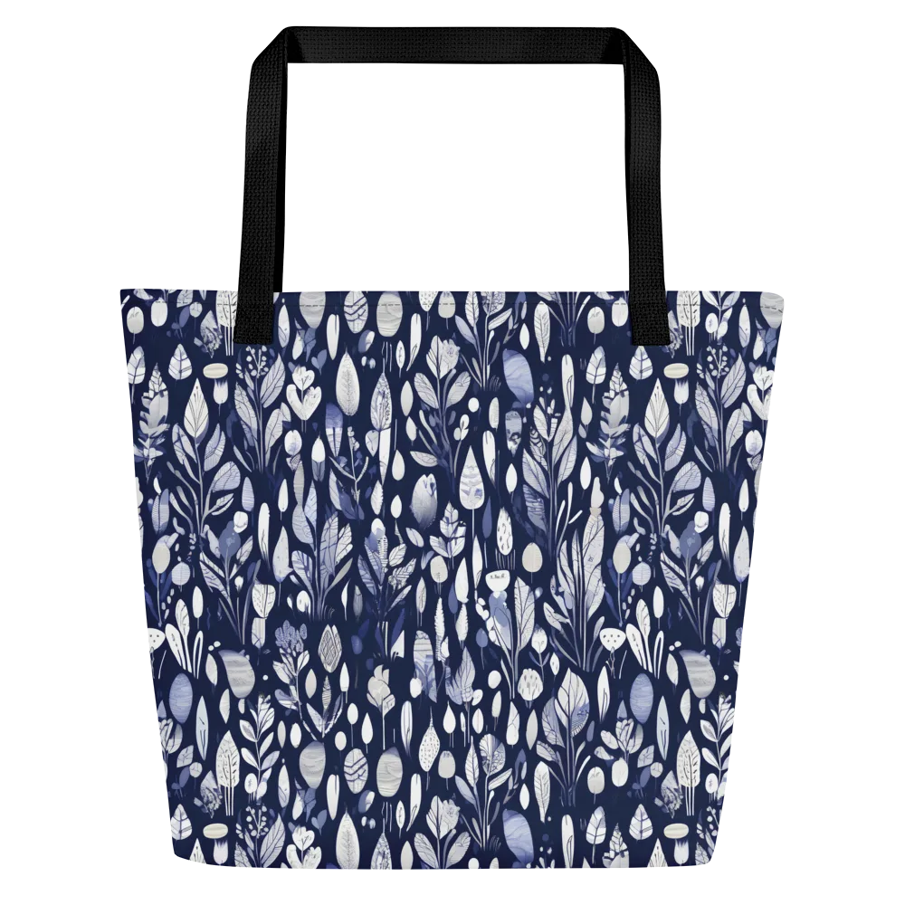 Midnight Herbarium on Large Tote Bag W/ Pocket — Front