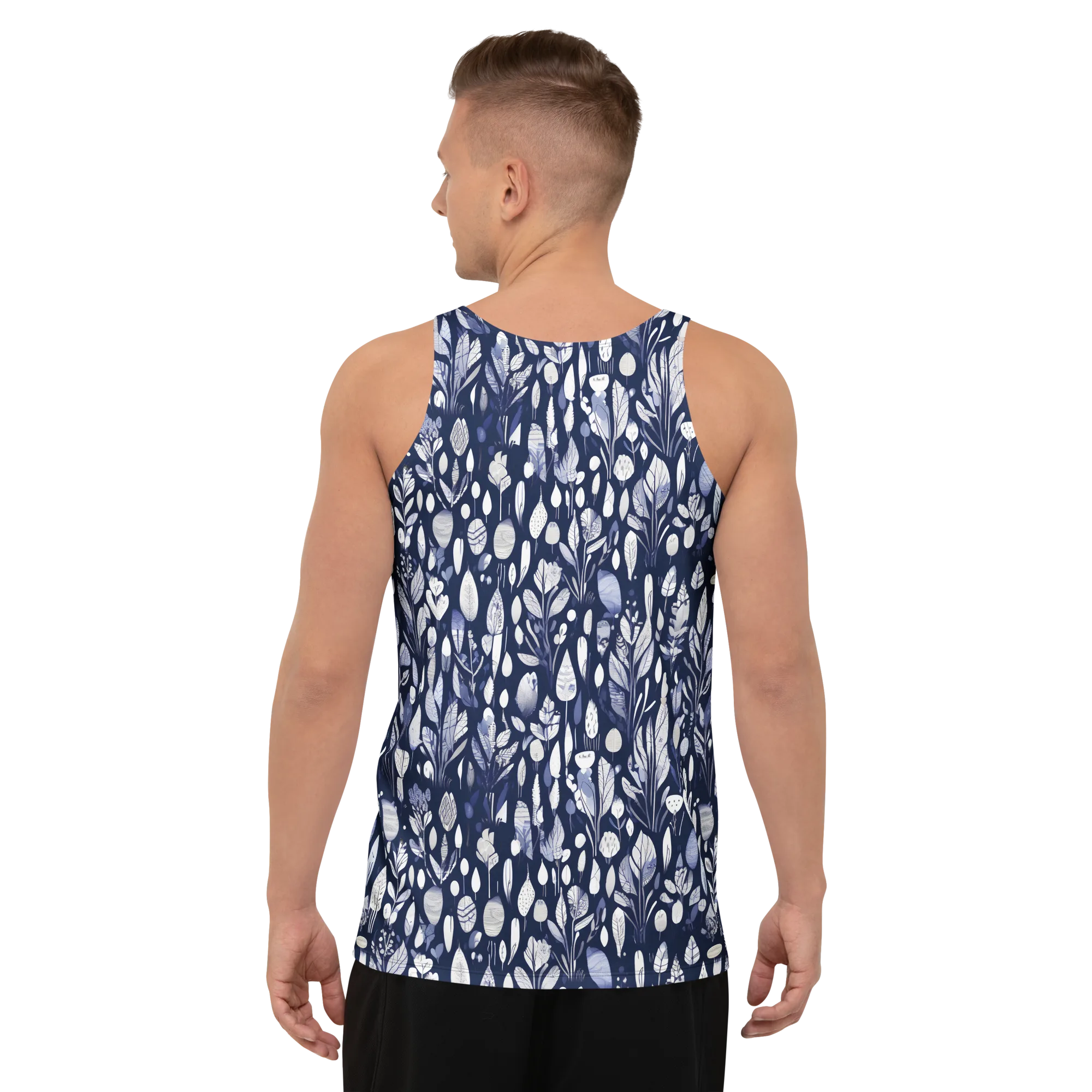 Midnight Herbarium on Men's Tank Top — Back print