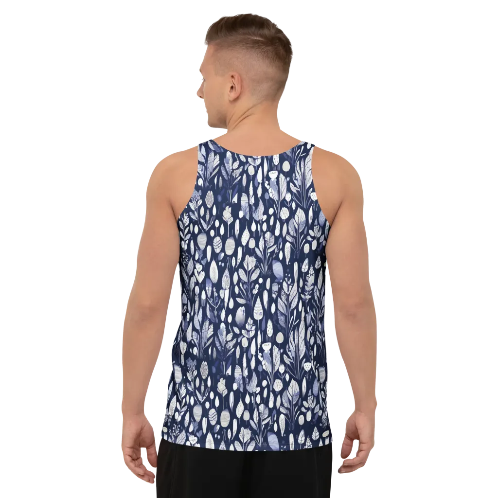 Midnight Herbarium on Men's Tank Top — Back print