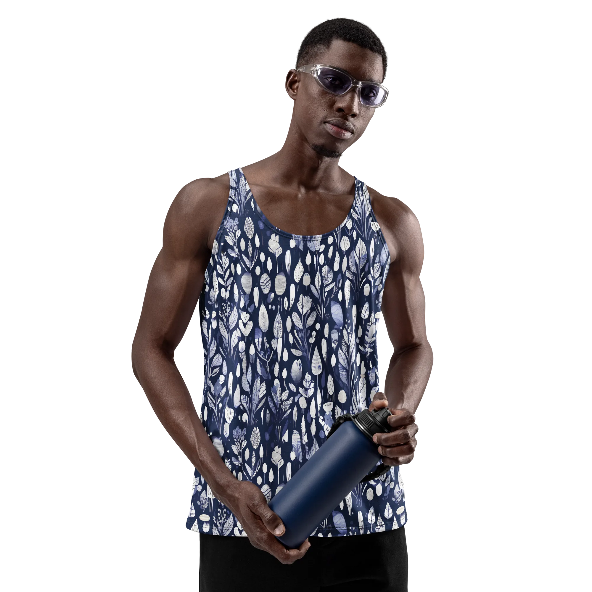 Midnight Herbarium on Men's Tank Top — Front print