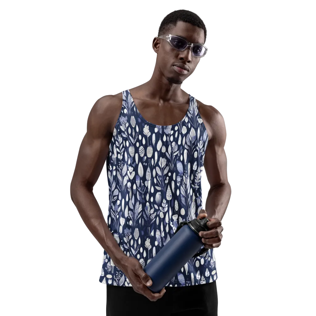 Midnight Herbarium on Men's Tank Top — Front print