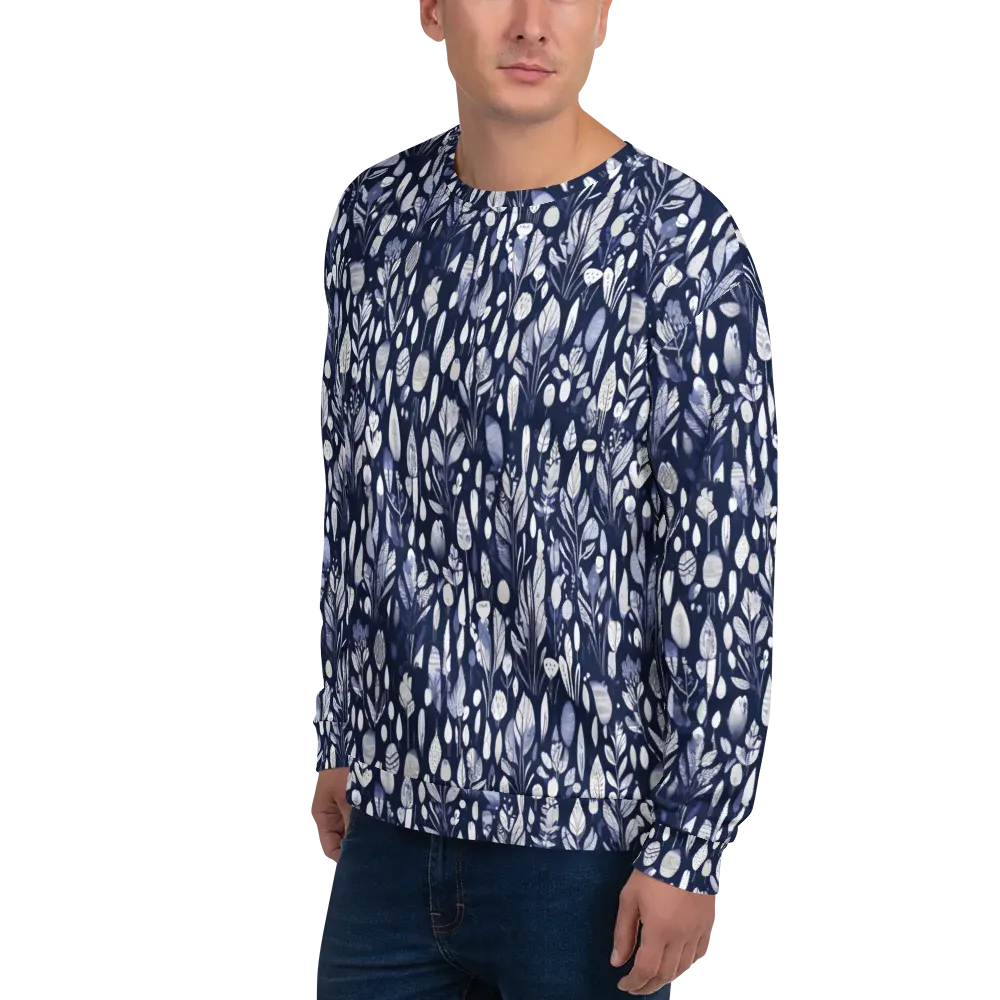 Midnight Herbarium on Sweatshirt — Left Front
