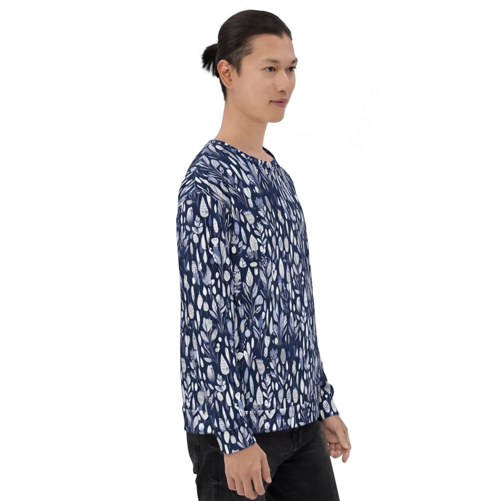 Midnight Herbarium on Sweatshirt — Right sleeve