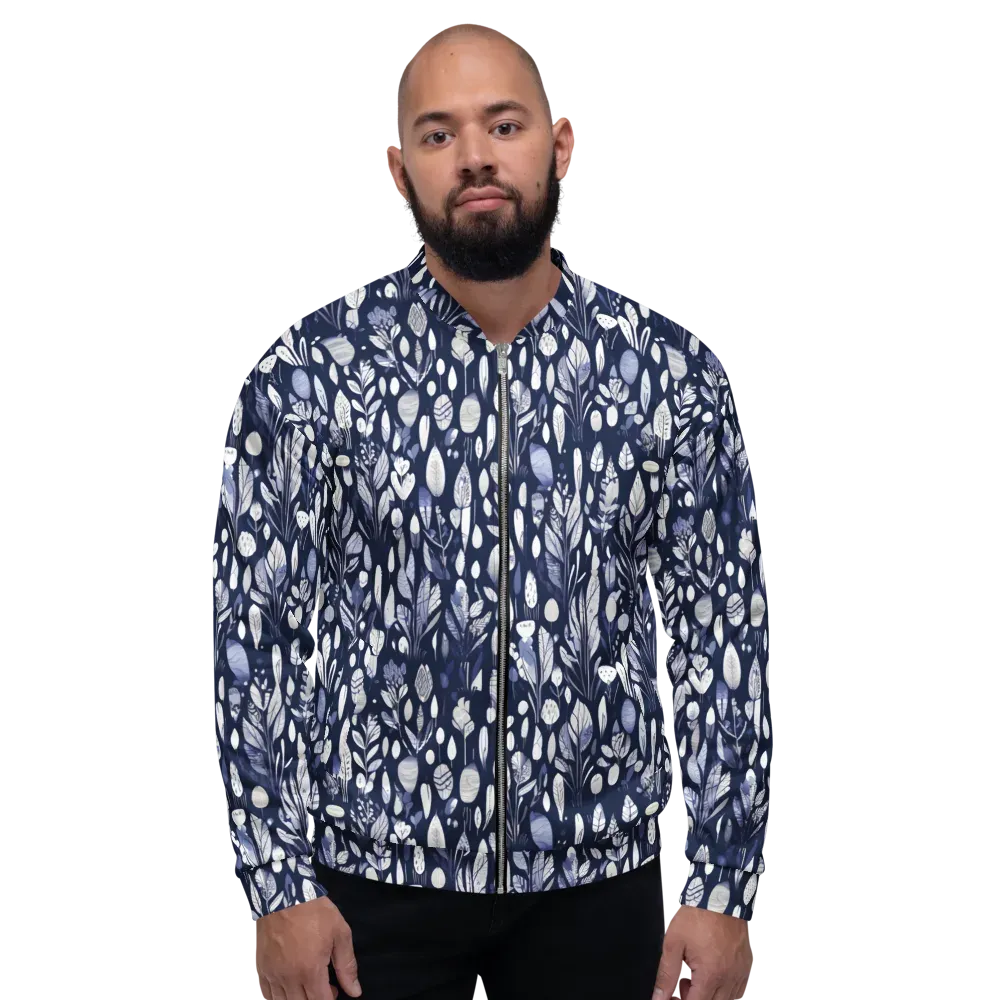 Midnight Herbarium on Bomber Jacket — Front