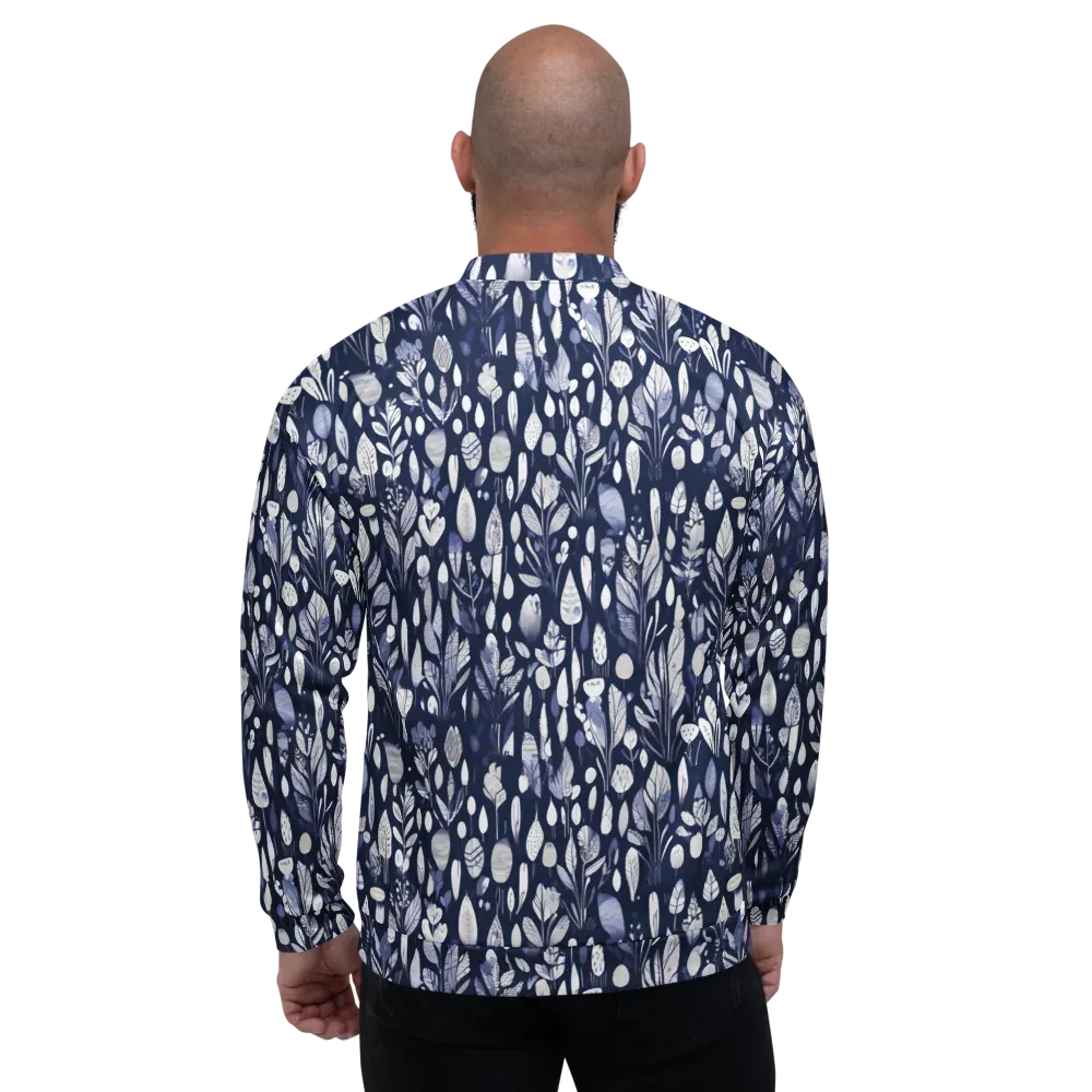 Midnight Herbarium on Bomber Jacket — Back