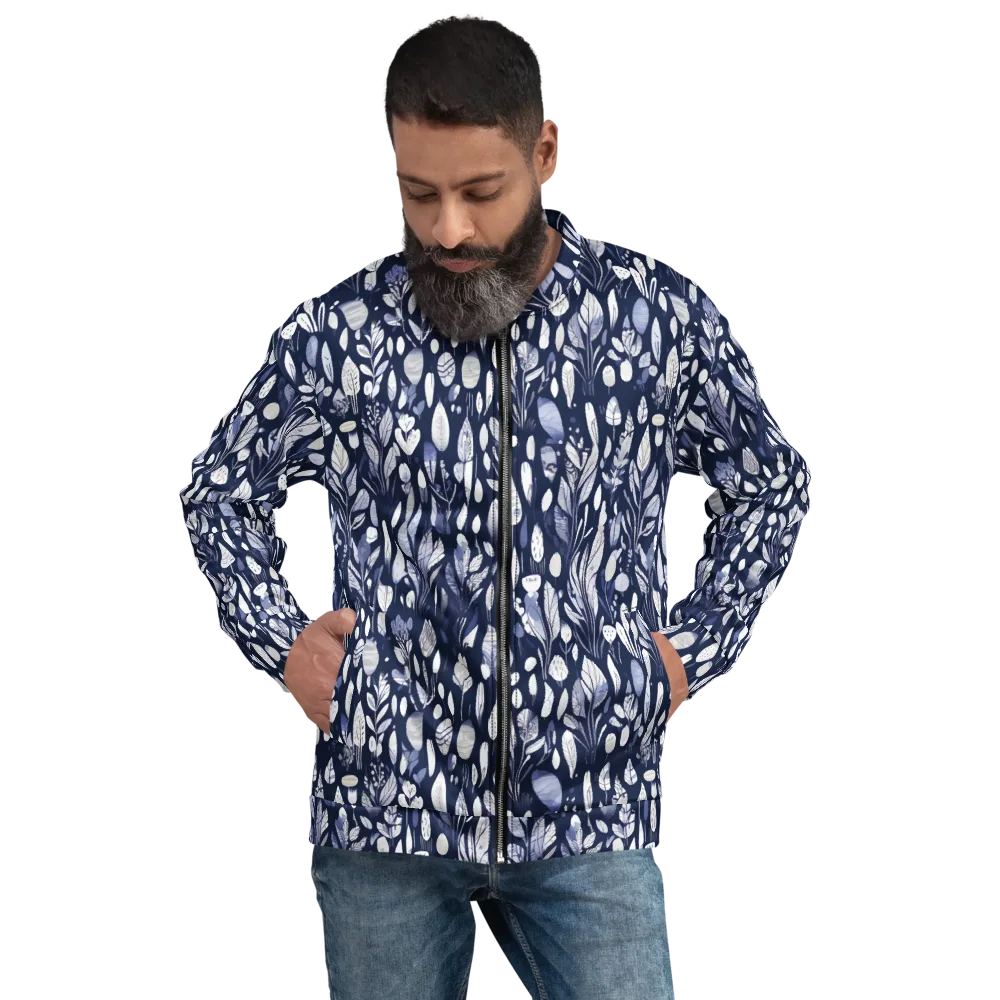 Midnight Herbarium on Bomber Jacket — Back print