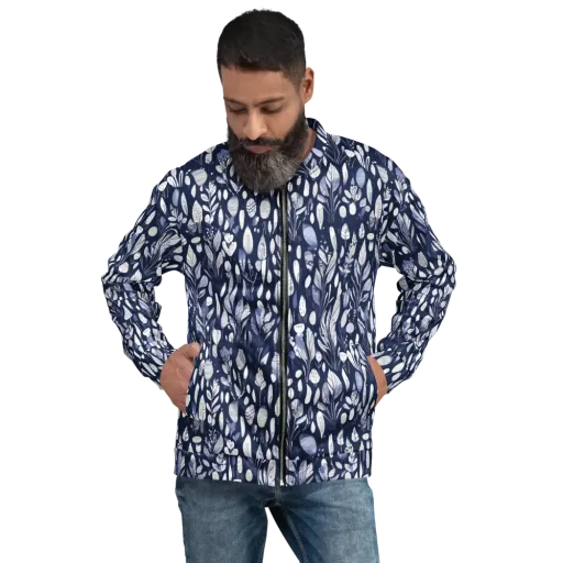 Midnight Herbarium on a Bomber Jacket